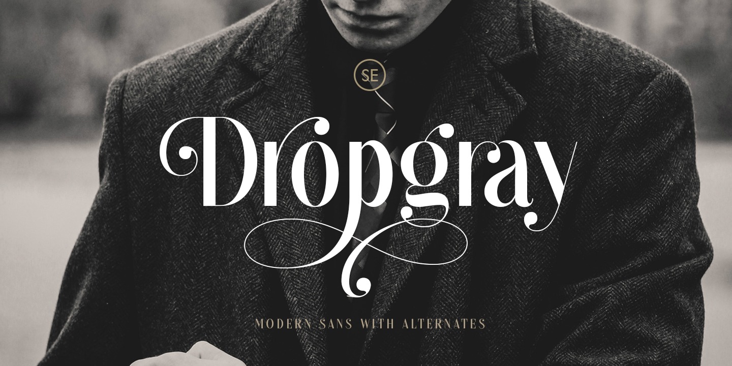 Пример шрифта Dropgray #1